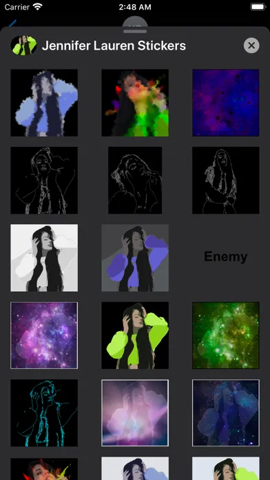 Jennifer Lauren Stickers Screenshots