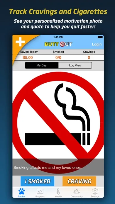 Screenshot di Quit Smoking - Butt Out Pro