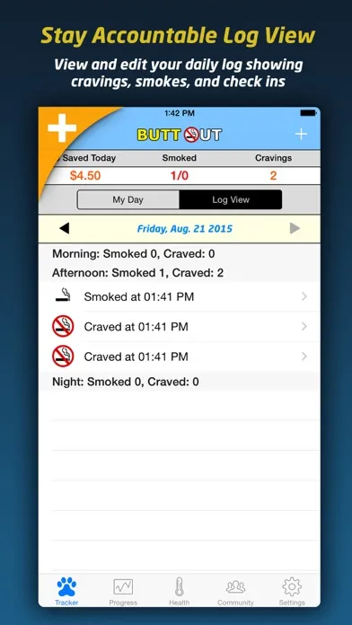 Screenshot di Quit Smoking - Butt Out Pro