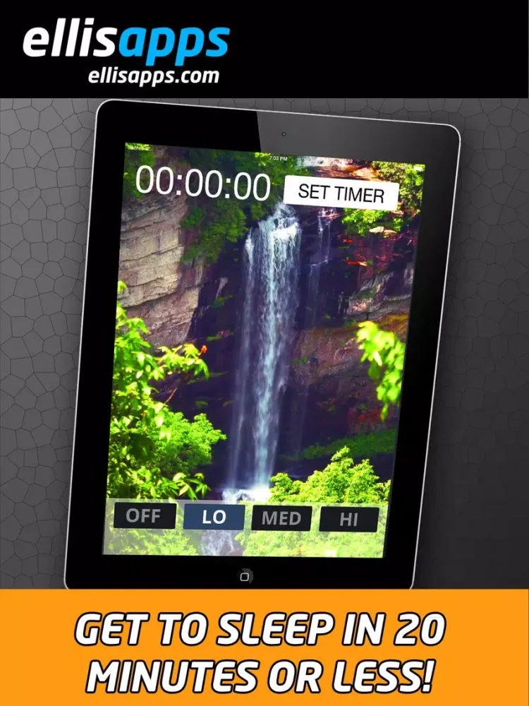 Screenshot di Bed Time Water Fall - White Noise Sleep Sounds iPad 