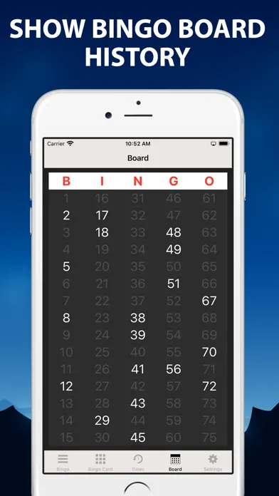 Capturas de tela do Bingo Caller at Home