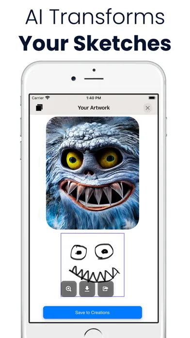 Tangkapan skrin Doodle Morph: Draw AI Art