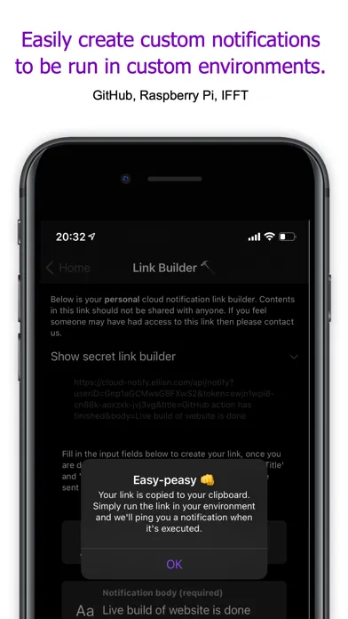 Cloud Notify Ekran Görüntüleri