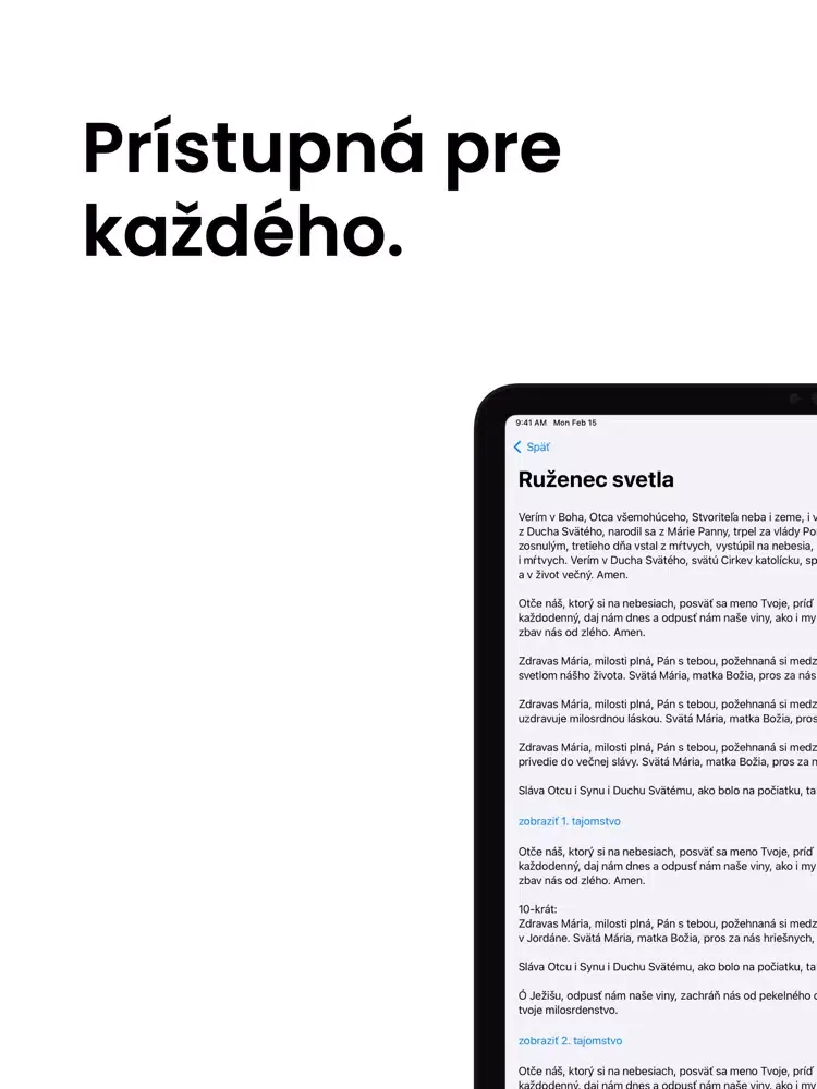 Скриншоты Ruženec na každý deň iPad 