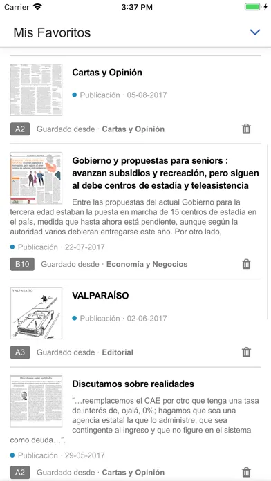 El Mercurio 스크린샷