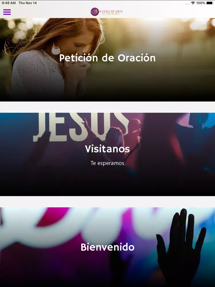 Iglesia El Milagro iPad  Screenshots