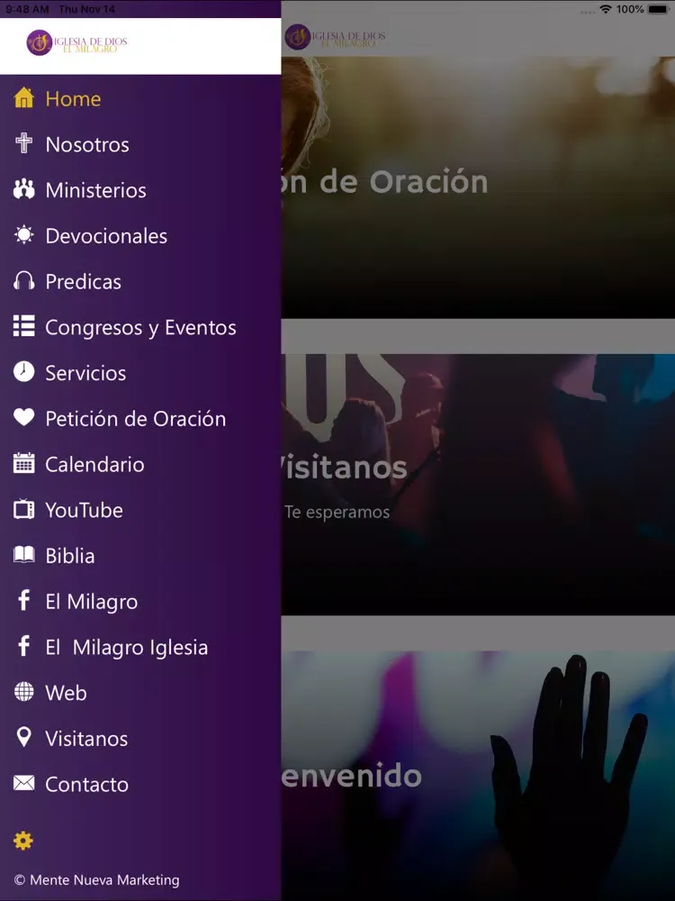Iglesia El Milagro iPad  Screenshots
