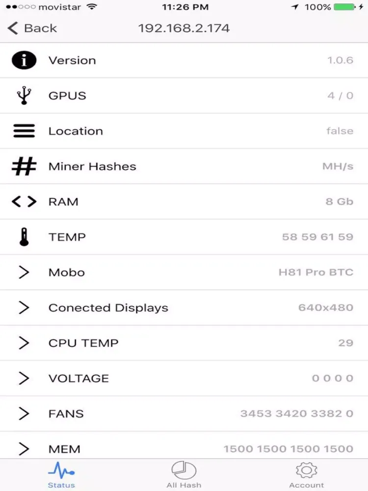 EthOS pro - Ethereum Mining Monitor iPad  Screenshots
