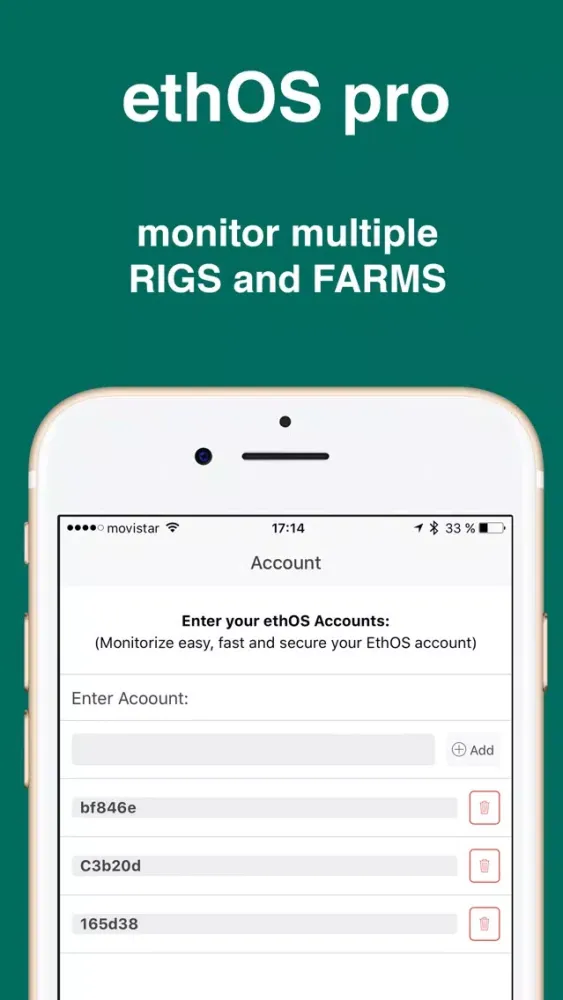 EthOS pro - Ethereum Mining Monitor Screenshots