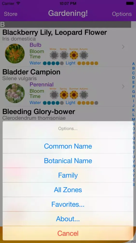 Captures d'écran de Gardening Reference Guide!