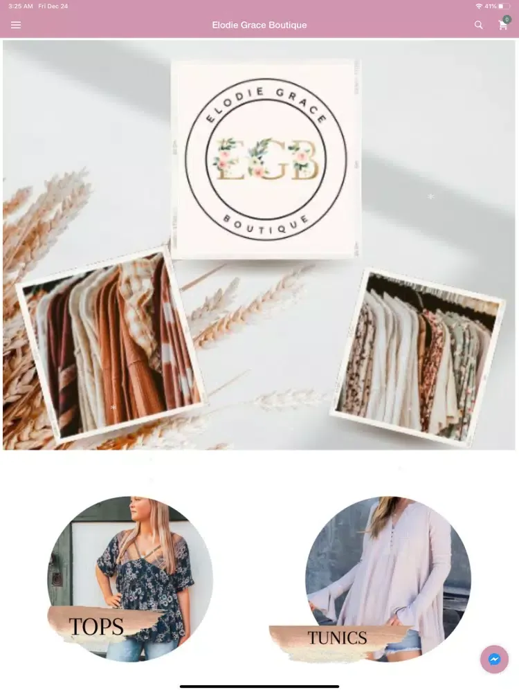 Zrzuty ekranu Elodie Grace Boutique iPad 
