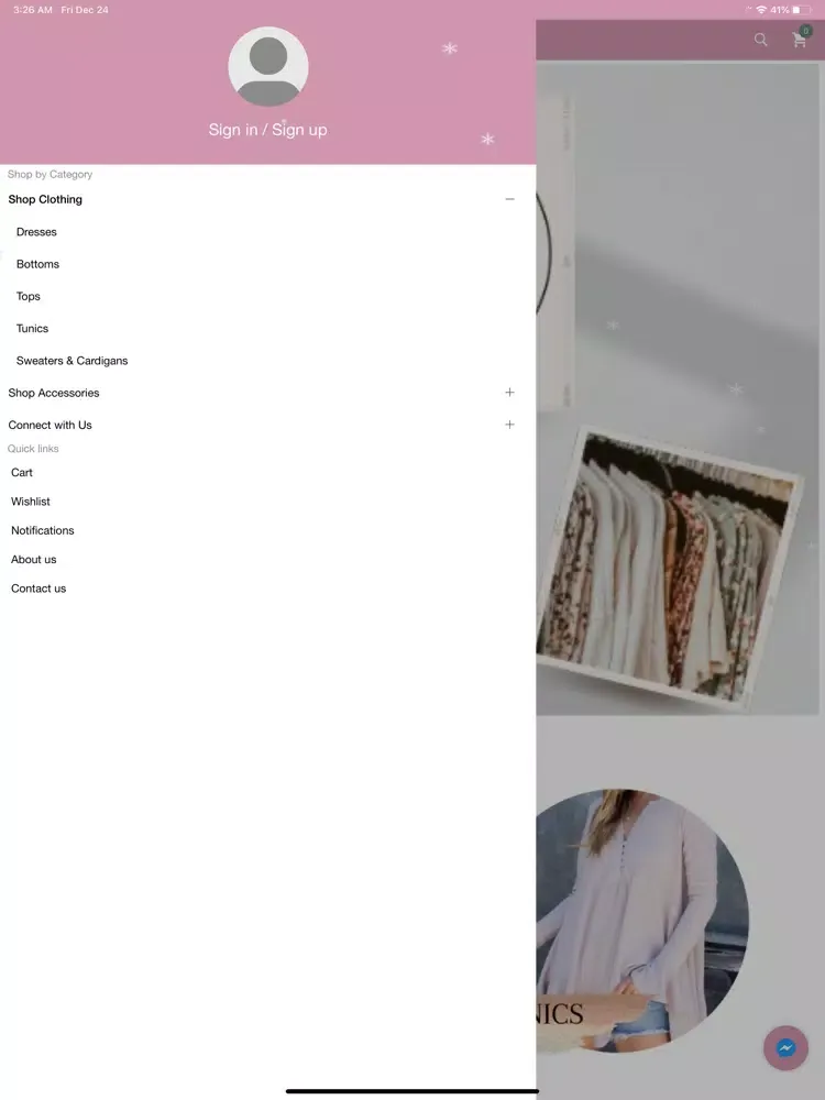 Zrzuty ekranu Elodie Grace Boutique iPad 