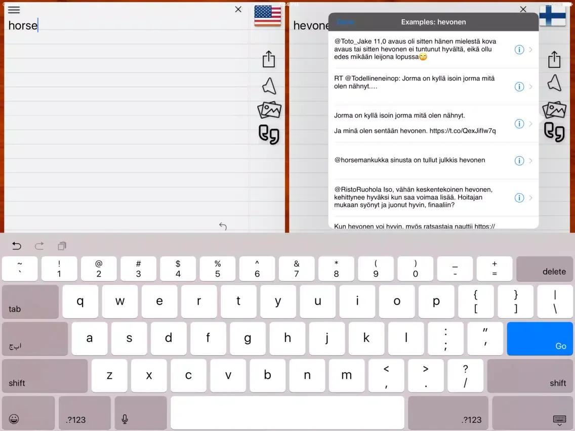 Zrzuty ekranu Finnish Translator iPad 
