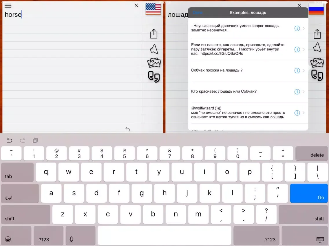 Скриншоты Russian Translator iPad 