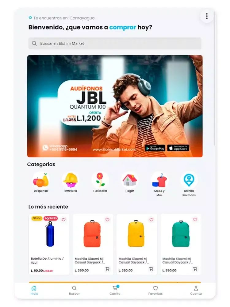 Ảnh chụp màn hình của Elohim Market iPad 