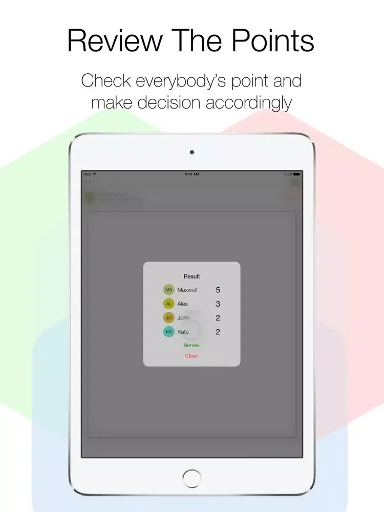ภาพหน้าจอของ Scrum Poker Manager iPad 
