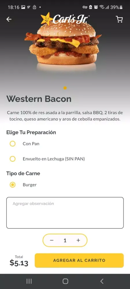 Carl's Jr. Ecuador应用截图