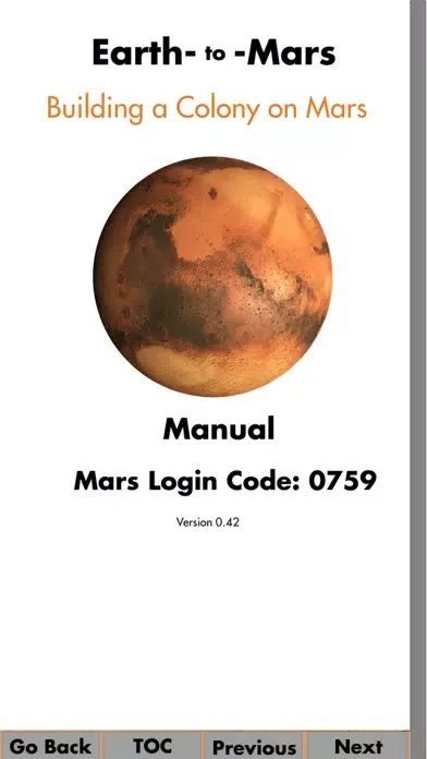 Captures d'écran de Earth To Mars Manual