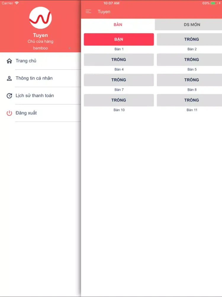 Wimo-Smart Order iPad  スクリーンショット