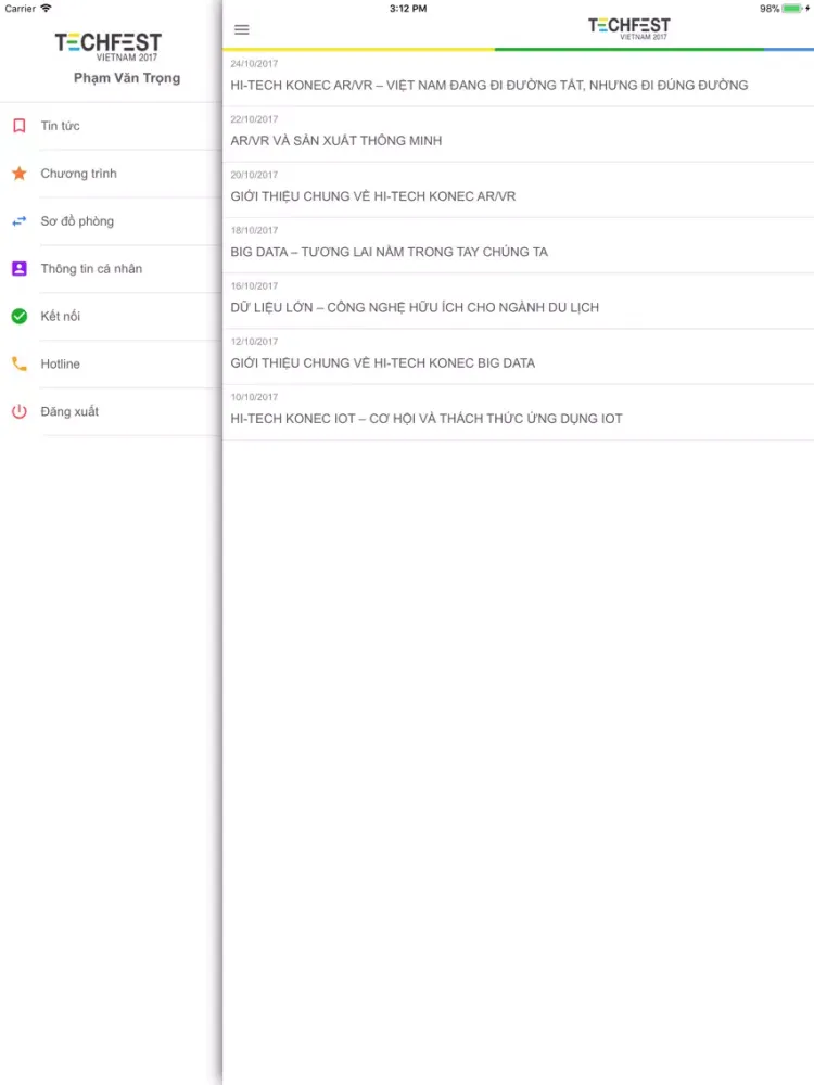 TechFest iPad  Screenshots
