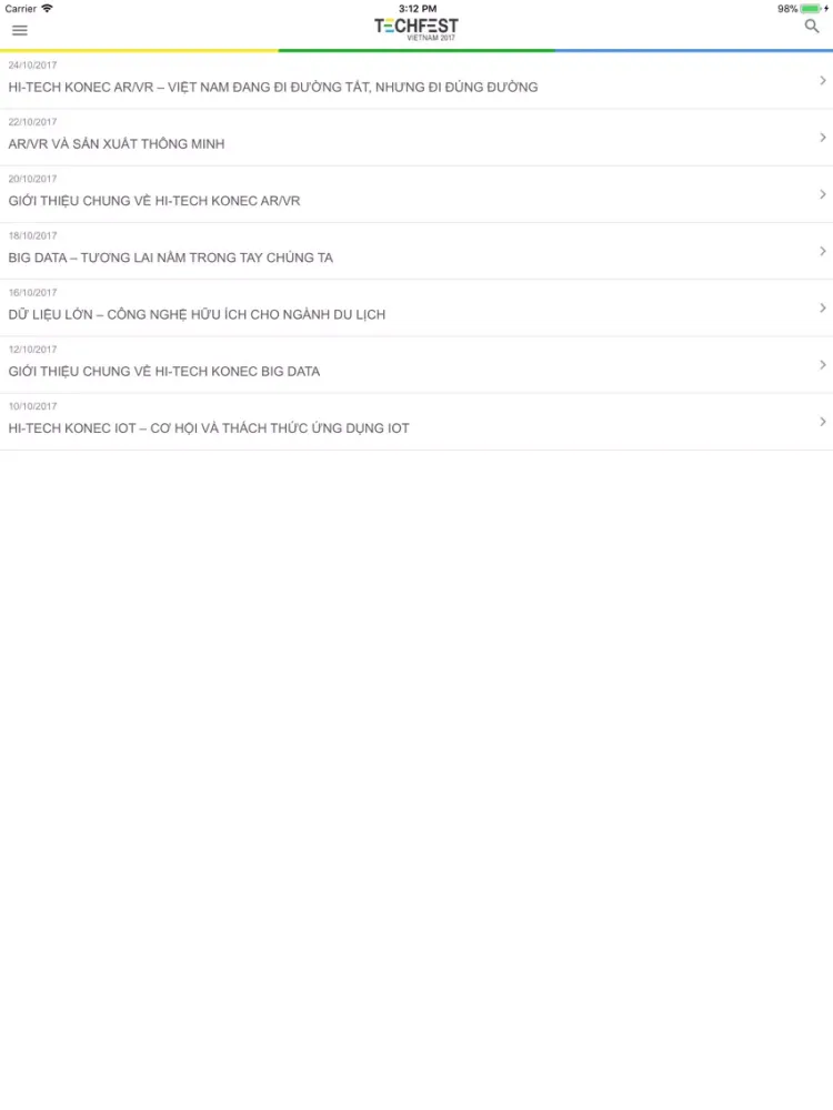 TechFest iPad  Screenshots