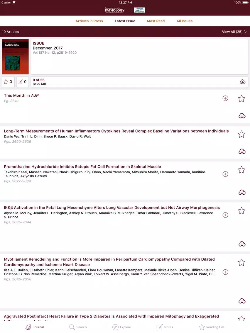 صور American Journal of Pathology iPad 
