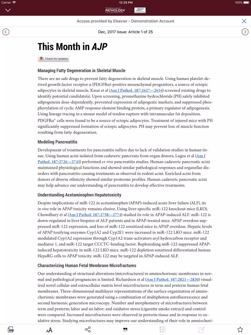 صور American Journal of Pathology iPad 