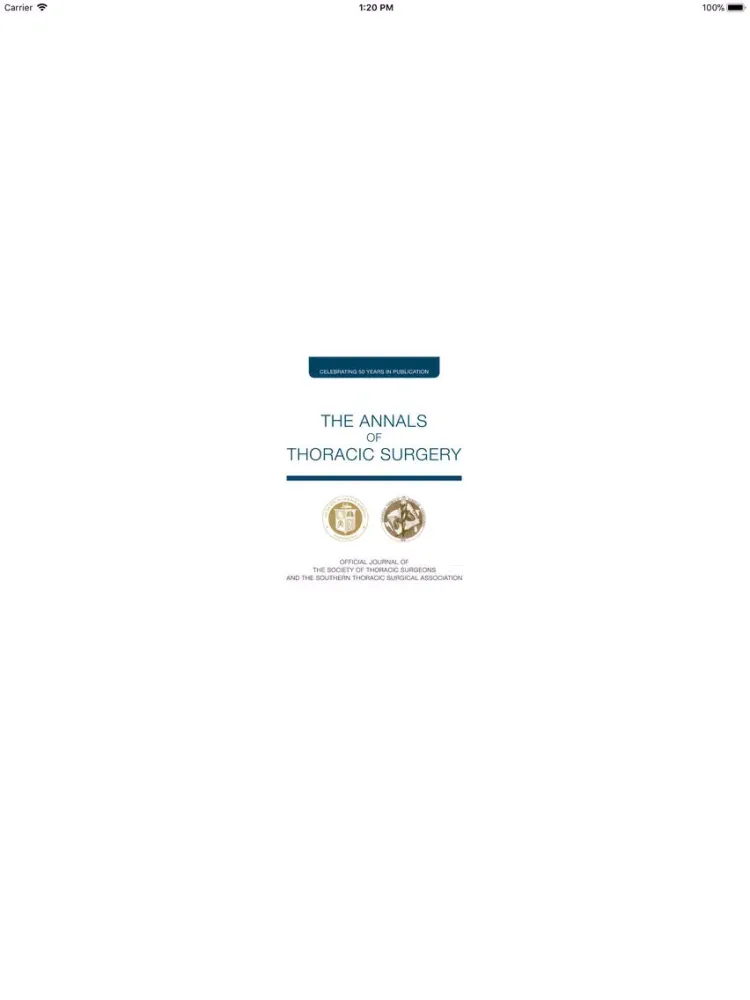 Tangkapan skrin The Annals of Thoracic Surgery iPad 