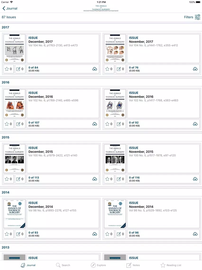 The Annals of Thoracic Surgery iPad  Screenshots