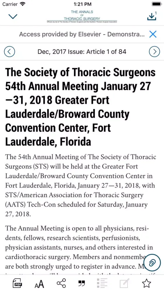 Tangkapan skrin The Annals of Thoracic Surgery