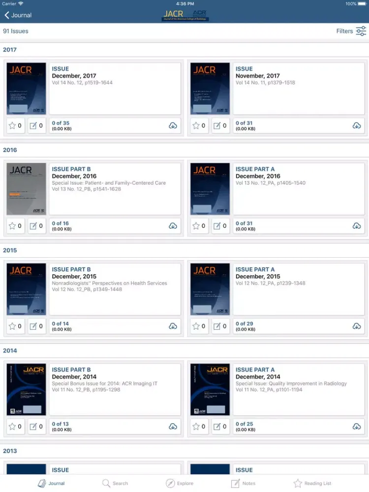 JACR iPad 应用截图
