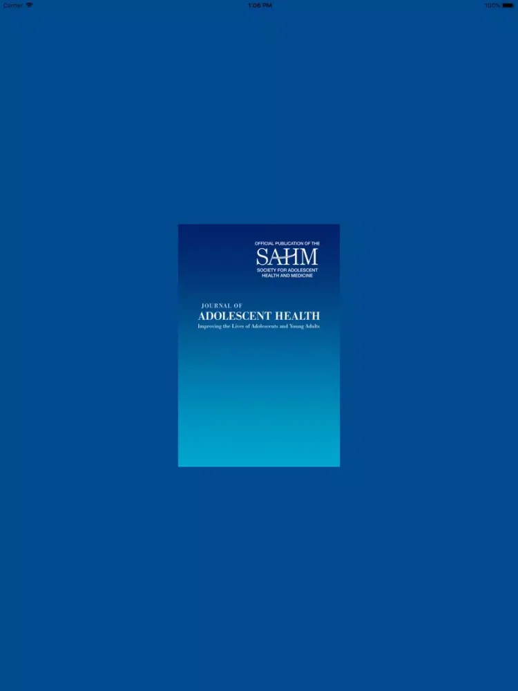 Tangkapan skrin Journal of Adolescent Health iPad 