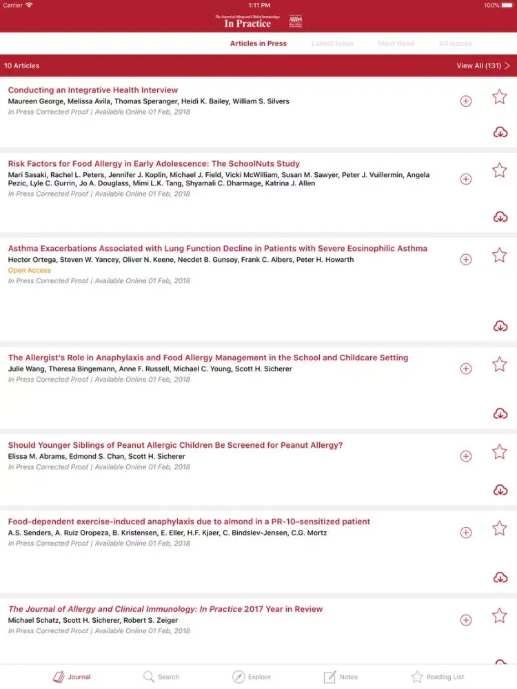 JACI: In Practice iPad  Screenshots