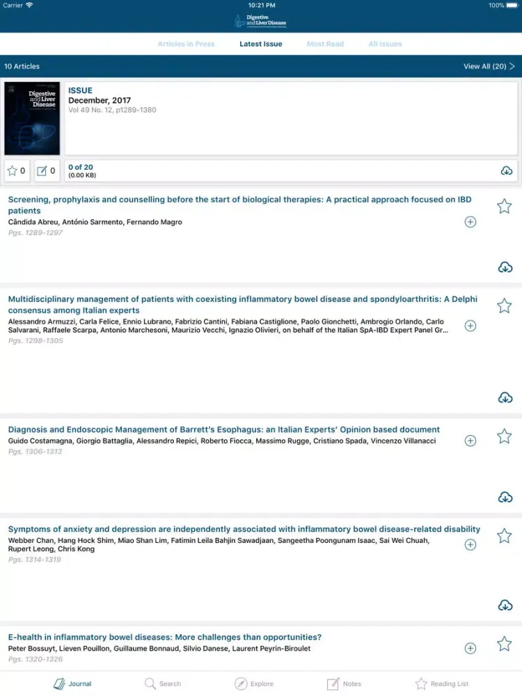 Digestive and Liver Disease iPad  Screenshots