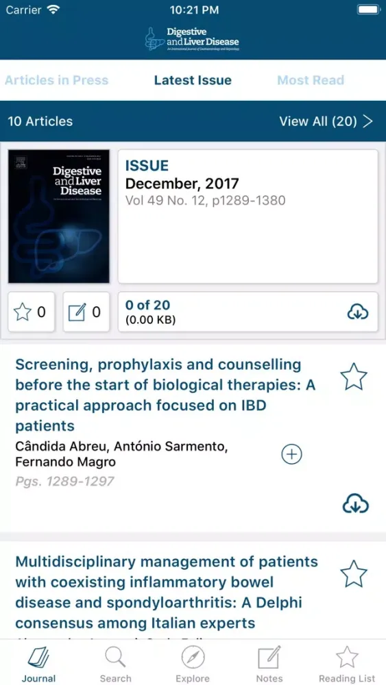 Digestive and Liver Disease Screenshots