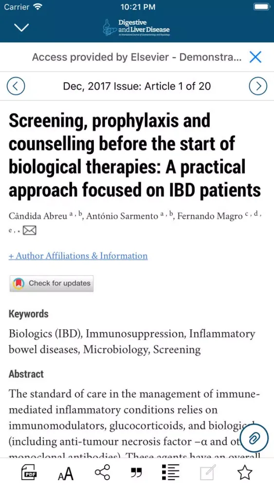 Digestive and Liver Disease Screenshots