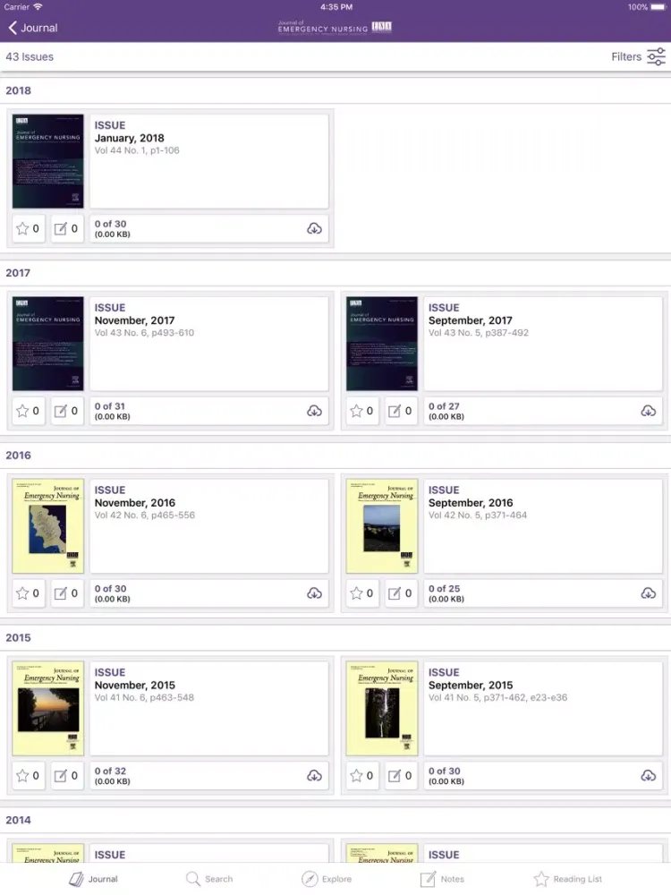 Journal of Emergency Nursing iPad 應用截圖