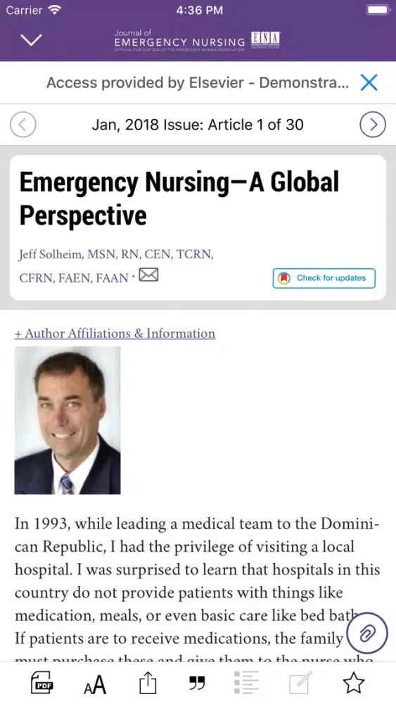 Journal of Emergency Nursing應用截圖