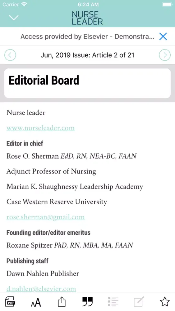Tangkapan layar Nurse Leader