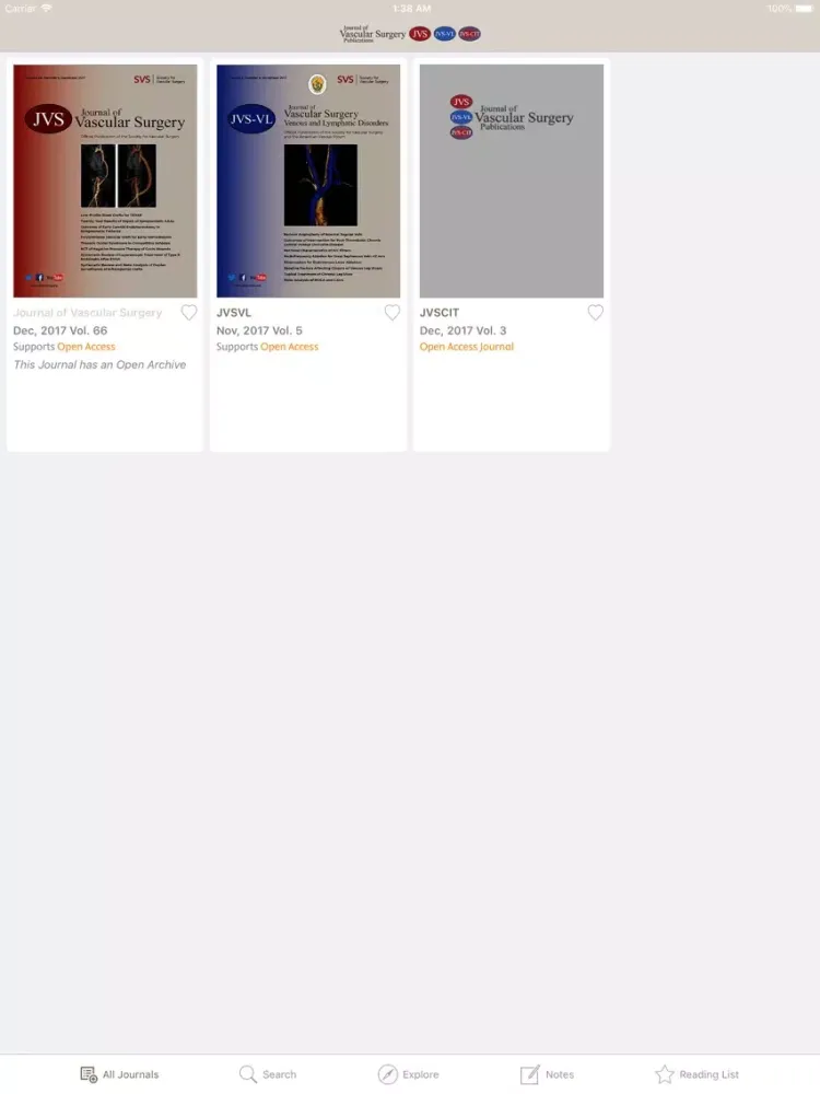 Captures d'écran de Journal of Vascular Surgery iPad 