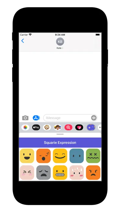 Capturas de tela do Squarie Stickers for iMessage