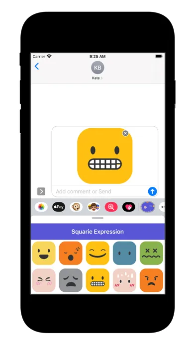 Capturas de tela do Squarie Stickers for iMessage