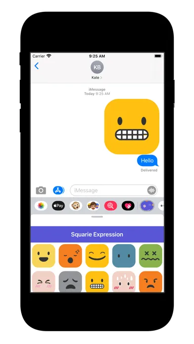 Capturas de tela do Squarie Stickers for iMessage