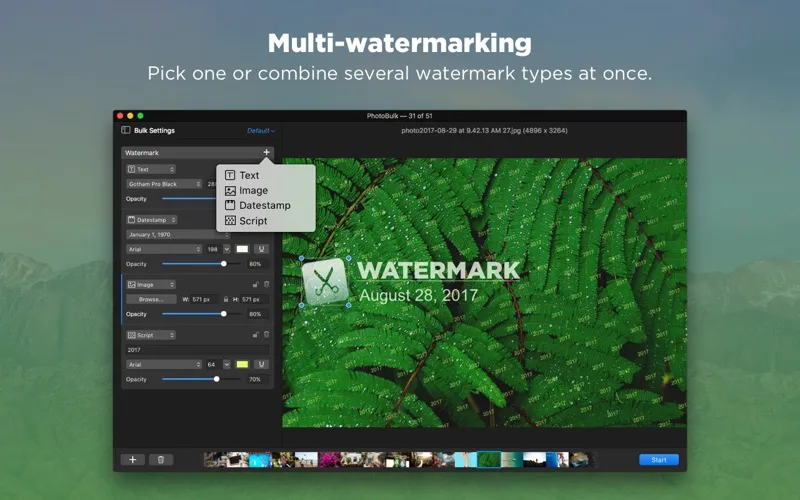 PhotoBulk: watermark in batch স্ক্রিনশট