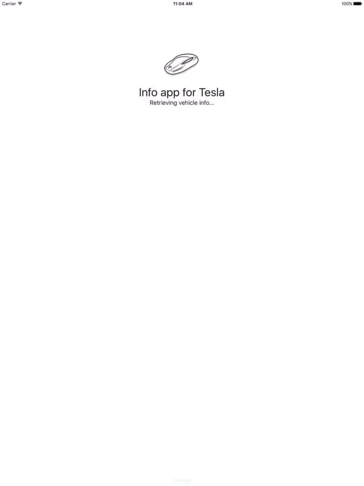 Tangkapan layar Info app for Tesla iPad 