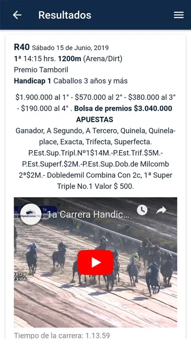 Captures d'écran de Hipódromo Chile