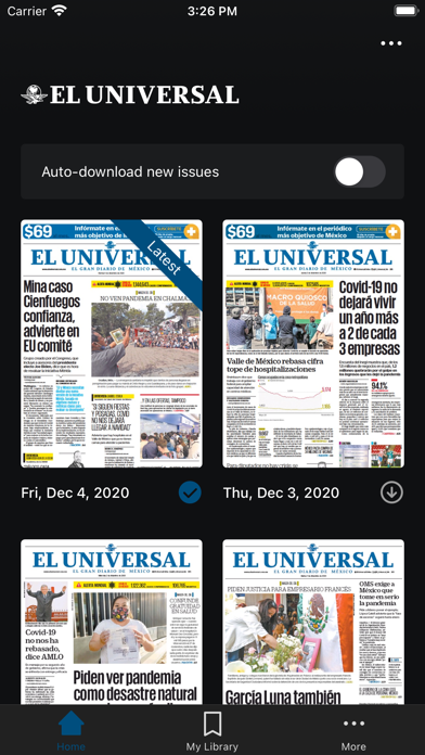 Zrzuty ekranu El Universal Edición Digital