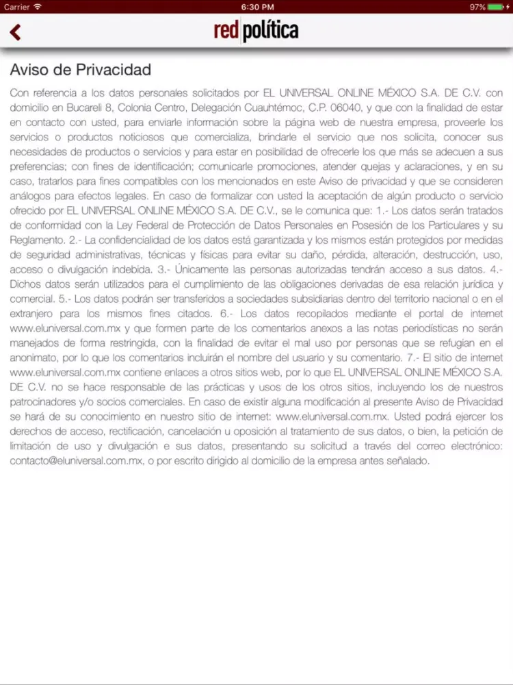 تصاویر Red Política iPad 