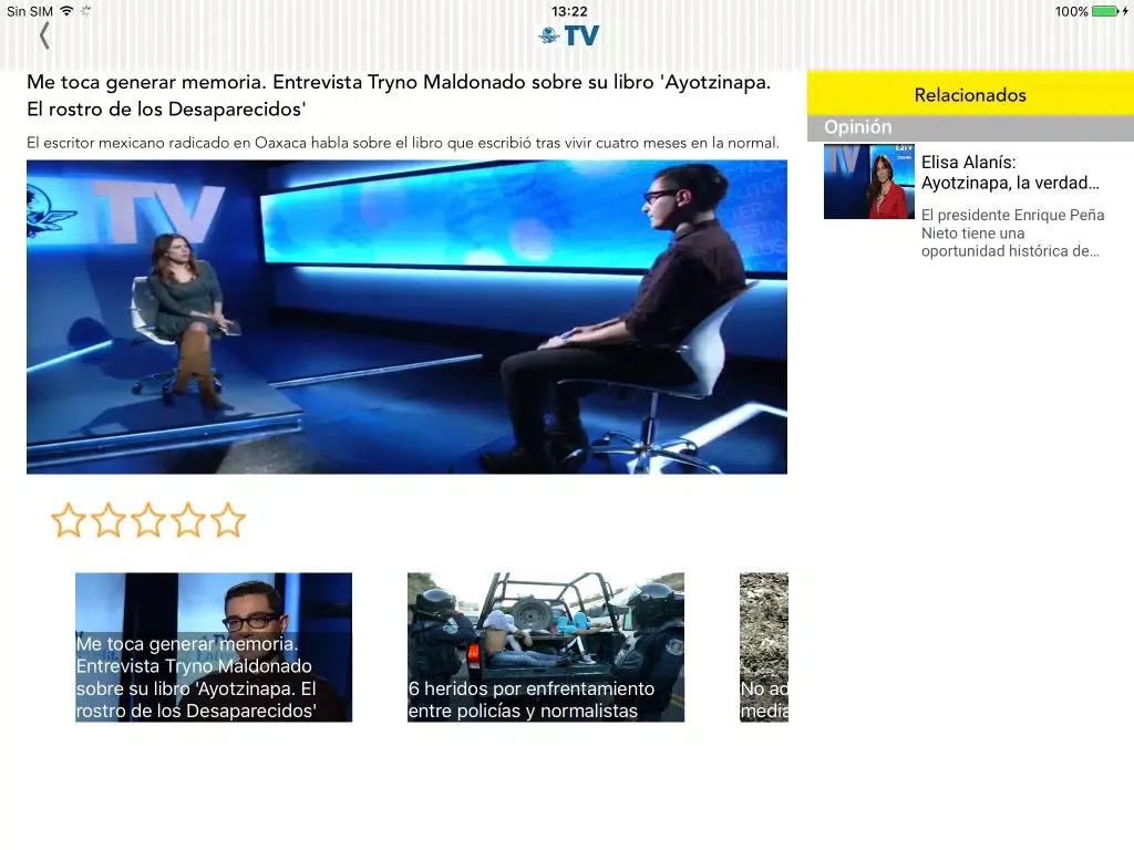Скриншоты El Universal TV iPad 