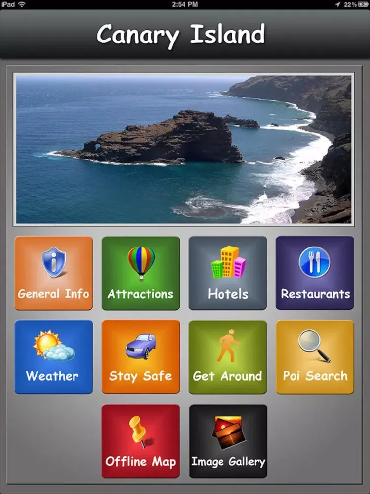 Canary Island Offline map iPad  سکرین شاٹس